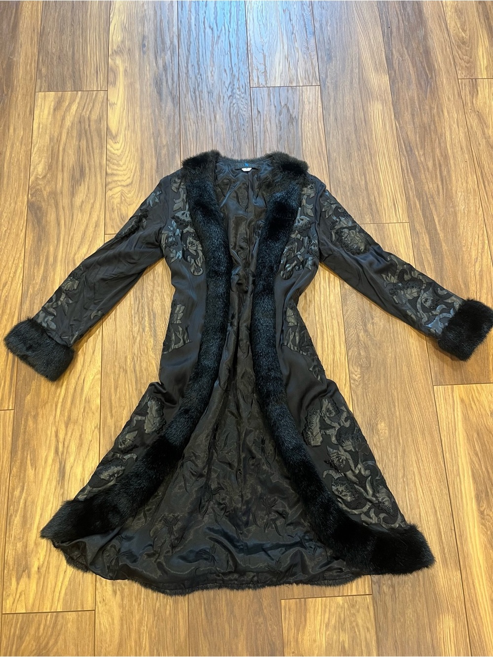 Sue Wong Nocturne Black Silk Evening Coat